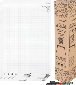 Blädderblock Sketch Eco rutigt 5x20st