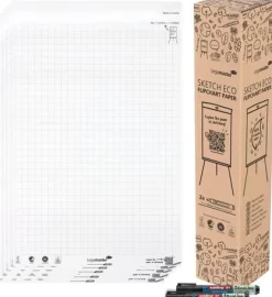 Blädderblock Sketch Eco rutigt 5x20st