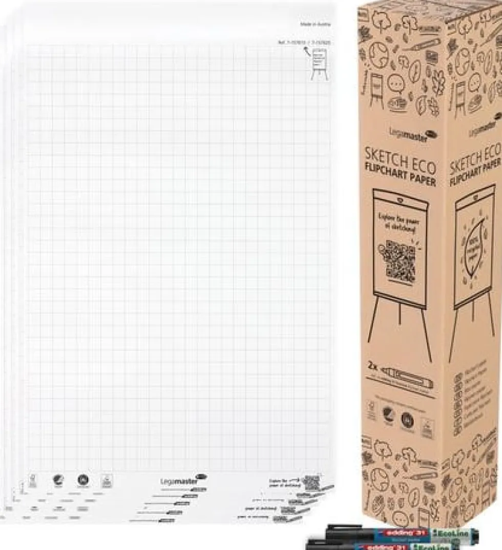 Blädderblock Sketch Eco rutigt 2x50st