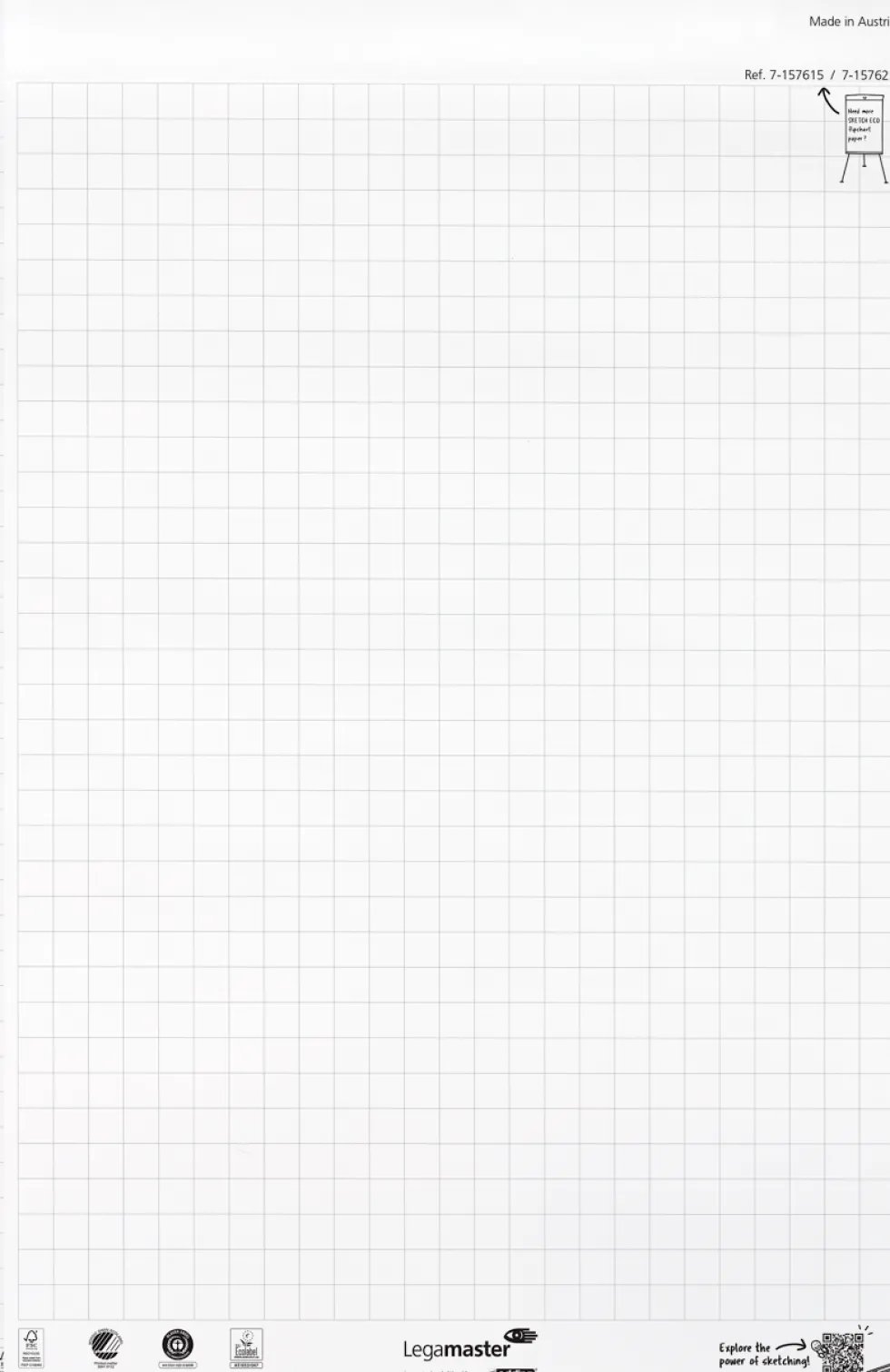 Blädderblock Sketch Eco rutigt 2x50st