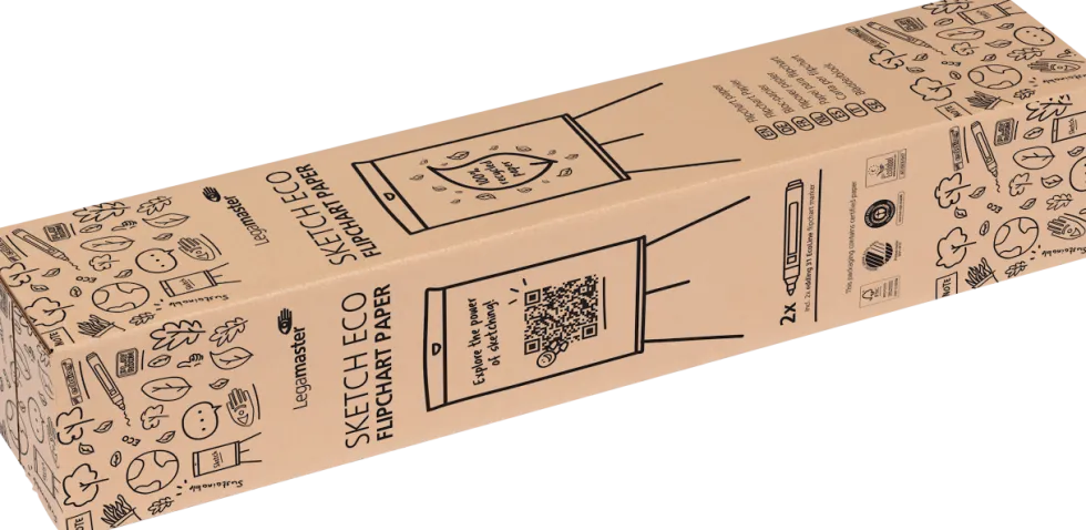 Blädderblock Sketch Eco rutigt 2x50st