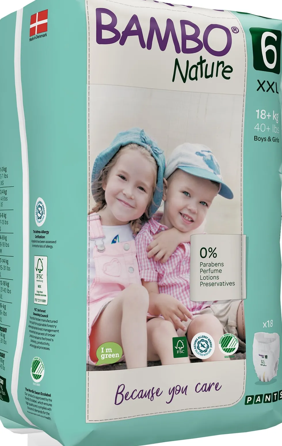 Blöja BAMBO Nature Pant S6 15+kg 18/fp