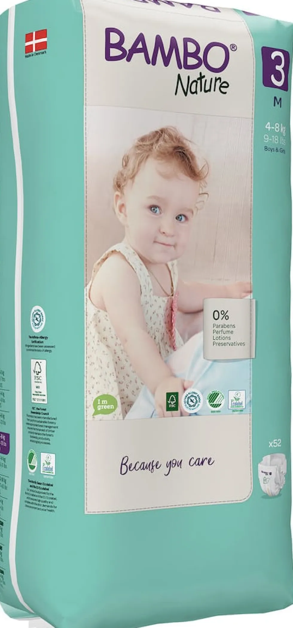 Blöja BAMBO Nature S3 4-8kg TP 52/fp