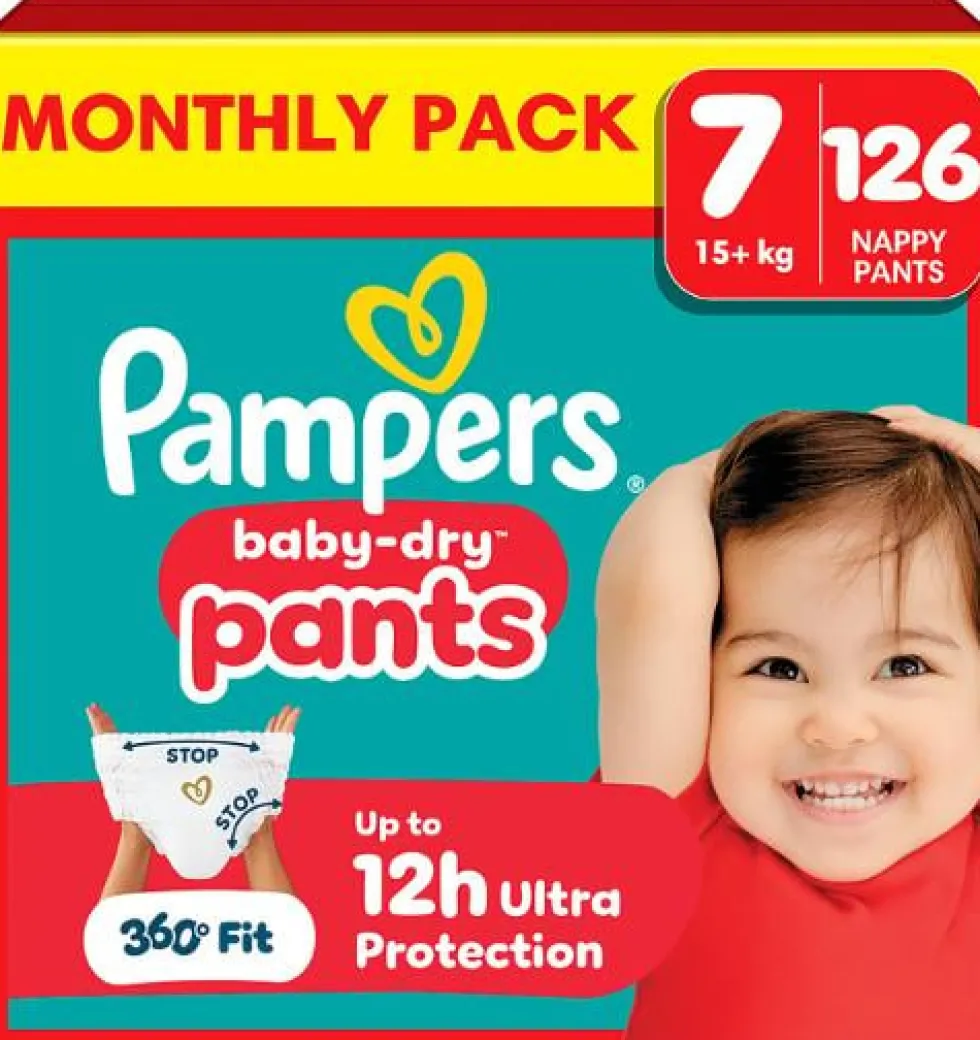 Blöja PAMPERS Baby Dry S7 15+kg 126/fp