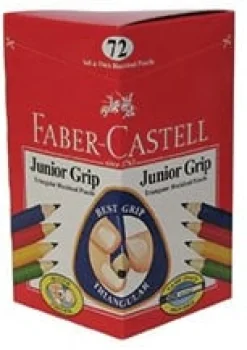 Blyertspenna Faber-Castell Junior Triangular Grip Svart HB, 72/fp