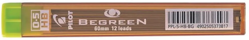 Blyertsstift Pilot Begreen 0,5 HB, 12 stift/tub, 10fp