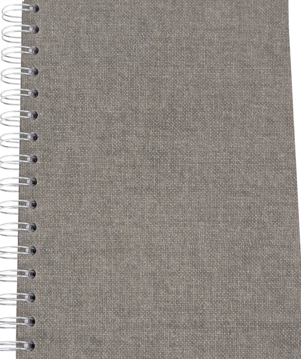 Bok Bigso A5 linj canvas grå