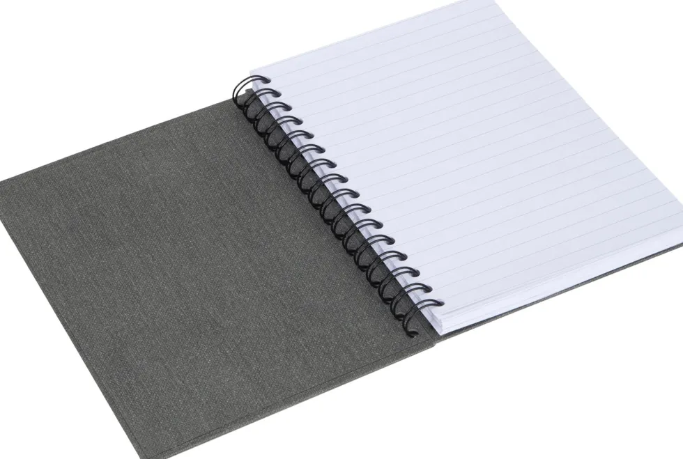 Bok Bigso A5 linj canvas grå