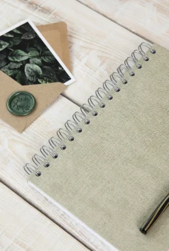 Bok Bigso A5 linj canvas linen