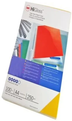 Bokinb omslag GBC A4 HiGloss vit (100)