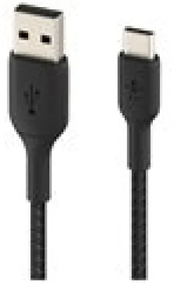 BOOST CHARGE USB-A to USB-C Cable_Braided, 3M, Black