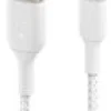 BOOST CHARGE USB-A to USB-C Cable_Braided, 0,15M, White