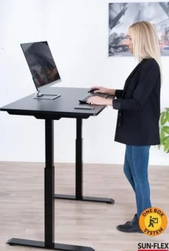 Bord höj/sänk SUN-FLEX®EASYDESK ELITE, Traffic Black 120x60cm