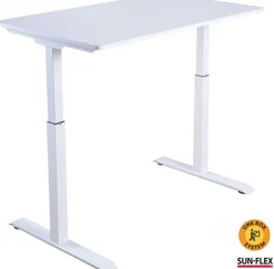 Bord höj/sänk SUN-FLEX® Easydesk Elite Pure White 120x60cm