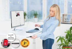 Bord höj/sänk SUN-FLEX® Easydesk Elite Pure White 120x60cm