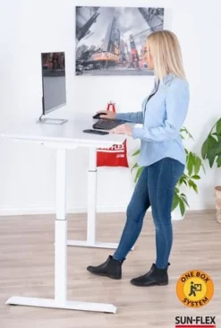 Bord höj/sänk SUN-FLEX® Easydesk Elite Pure White 120x60cm