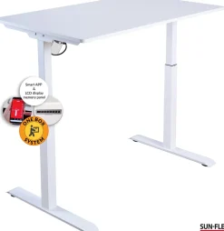 Bord höj/sänk SUN-FLEX® Easydesk Elite Pure White 120x60cm