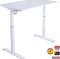 Bord höj/sänk SUN-FLEX® Easydesk Elite Pure White 120x60cm