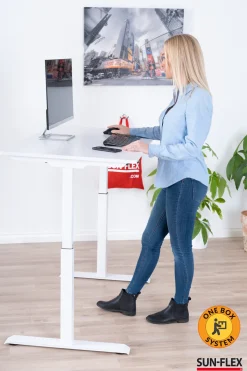 Bord höj/sänk SUN-FLEX® Easydesk Elite Pure White 120x60cm