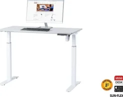 Bord höj/sänk SUN-FLEX® Easydesk Elite Pure White 120x60cm
