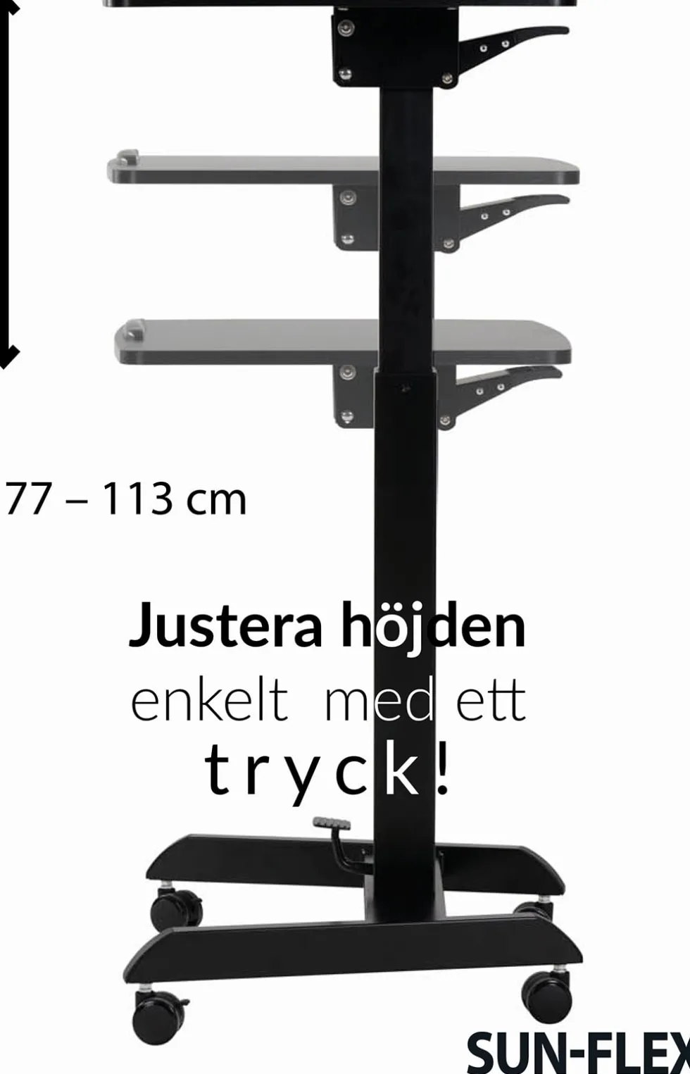 Bord höj/sänk SUNFLEX Easydesk Pro svart