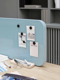 Bordsskärm & Skrivtavla Mood Fabric Table, 1000x350mm, Vit/Svart