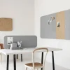 Bordsskärm & Skrivtavla Mood Fabric Table, 1000x350mm,Vit/Svart