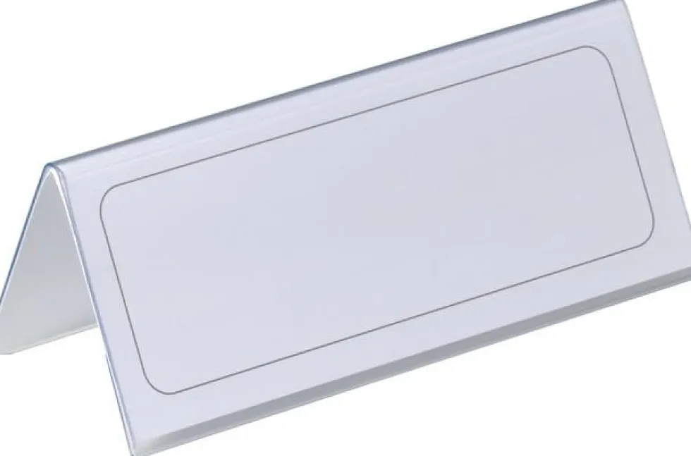 Bordsskylt Durable, dubbelsidig, 210x61mm, 25/fp