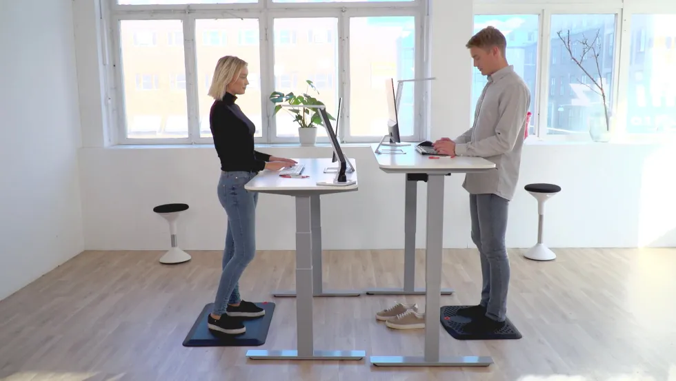 Bordsstativ höj/sänk SUN-FLEX® DESKFRAME VI, White Aluminium