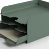 Brevkorg ALBA metall 3-facks A4 grön