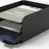 Brevkorg ALBA metall 3-facks A4 svart