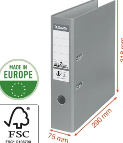 Brevordner ESSELTE A4 No. 1 75mm sort