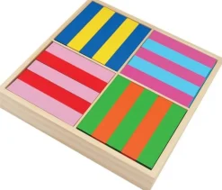 Byggklossar trä färg 12x2,5x0,8cm 100st