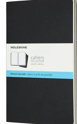 Cahier Journal Dotted Large Svart 3-Pack
