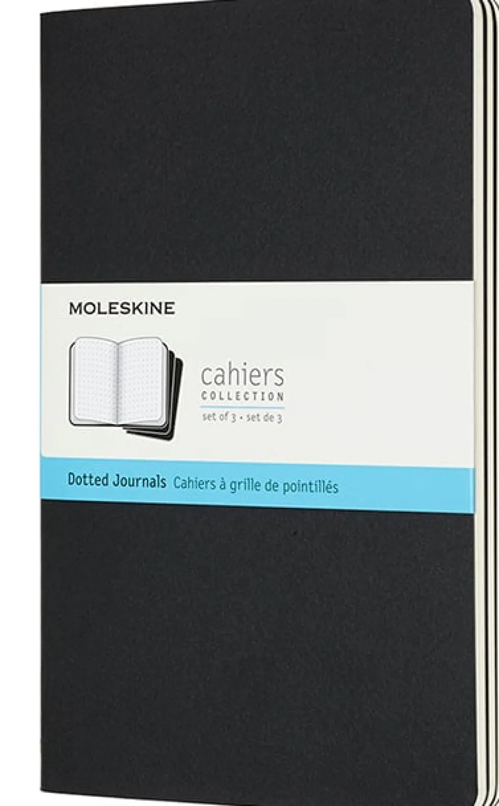 Cahier Journal Dotted Large Svart 3-Pack