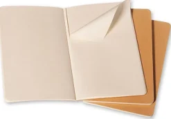 Cahier Journal Linjerad Large Kraft 3-Pack