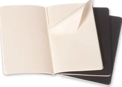 Cahier Journal Linjerad Pocket Svart 3-Pack