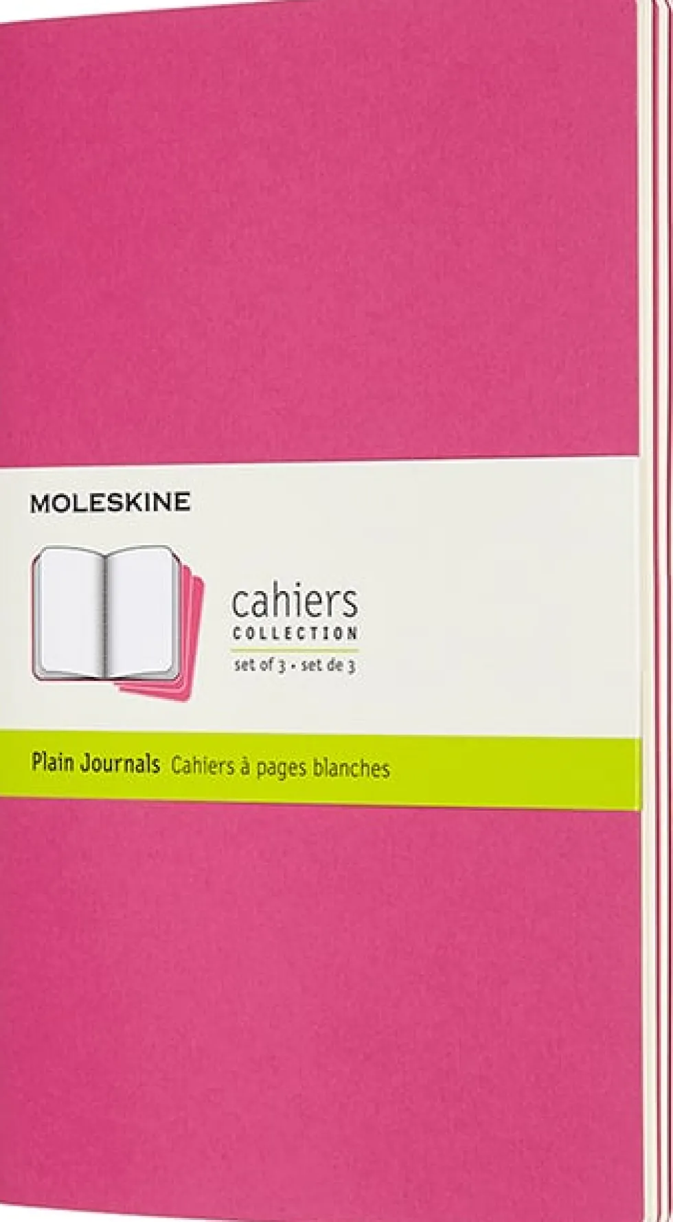 Cahier Journal Olinjerad Large Rosa 3-Pack
