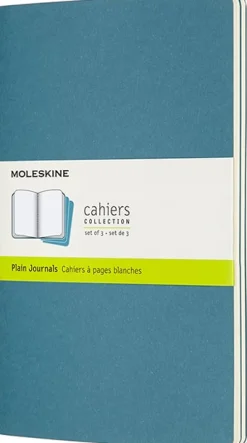 Cahier Journal Olinjerad Large Brisk Blue 3-Pack