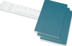 Cahier Journal Olinjerad Large Brisk Blue 3-Pack