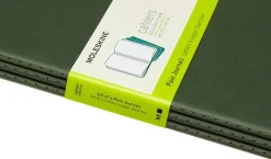 Cahier Journal Olinjerad XL Grön 3-Pack