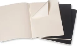 Cahier Journal Olinjerad XL Svart 3-Pack