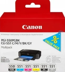 Canon PGI-550/CLI-551 PGBK/C/M/Y/BK/GY Multi