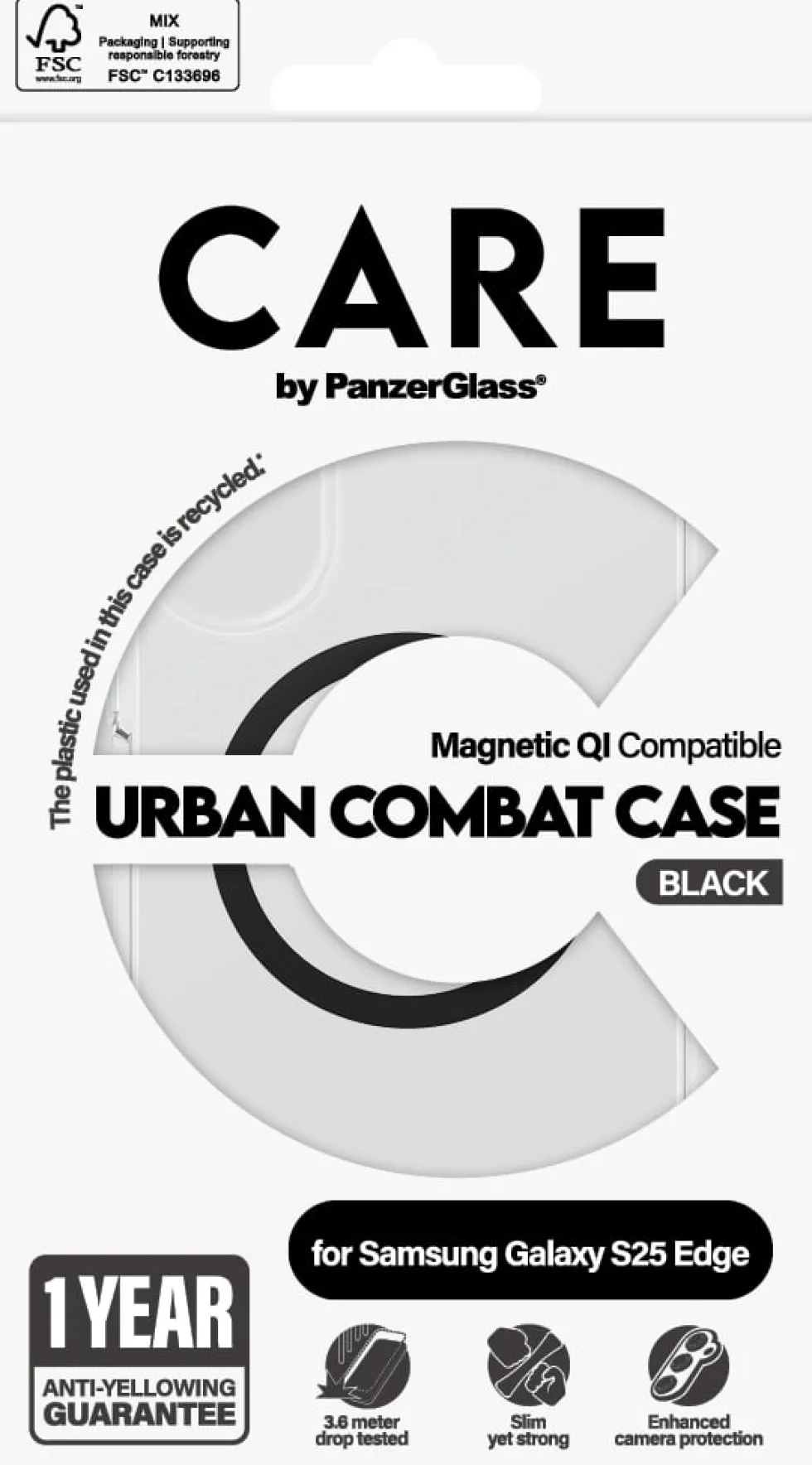 CARE Flagship Case T Urban w. Black Qi Samsung S25 Edge