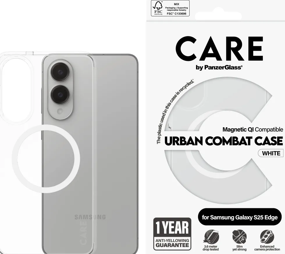 CARE Flagship Case T Urban w. White Qi Samsung S25 Edge