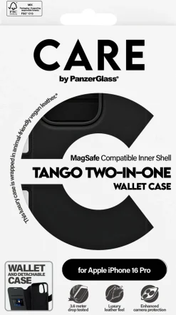 CARE iPhone 16 Pro Case Tango Two-in-One Wallet Case