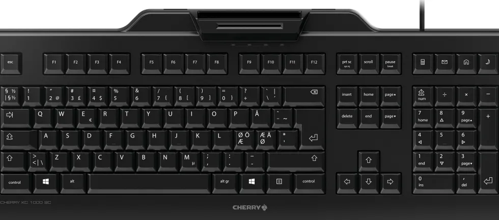 Cherry KC 1000 Keyboard (Chip Reader), Black