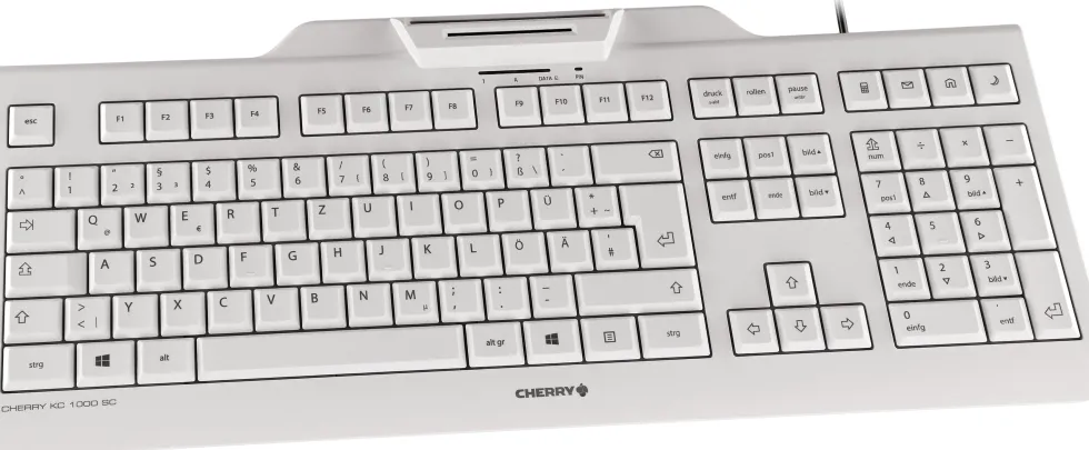 Cherry KC 1000 Keyboard (Chip Reader), White