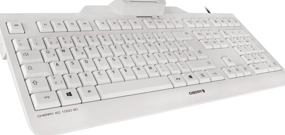 Cherry KC 1000 Keyboard (Chip Reader), White