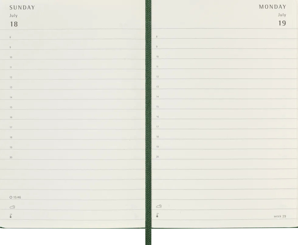 Classic Hard 12M Daily Pocket Myrtle Green 2027